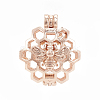 Alloy Locket Pendants PALLOY-S062-55RG-1