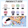 50pcs 5 colors Frosted Resin Flower Cabochons CRES-TA0001-27-3