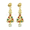 Alloy Rhinestone Stud Earrings EJEW-JE06005-1