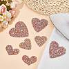 CRASPIRE 4 Styles Heart Hotfix Rhinestone Appliques PATC-CP0001-02A-4