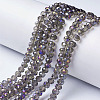 Electroplate Transparent Glass Beads Strands EGLA-A034-T4mm-F11-1