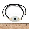 Evil Eye Acrylic Link Bracelets BJEW-U027-01G-7