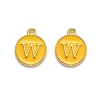 Golden Plated Alloy Enamel Charms ENAM-Q437-13W-1