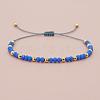 Glass & Brass Round Beads Braided Bead Bracelets RD6595-9-1