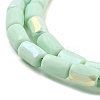 Frosted Imitation Jade Glass Beads Strands GLAA-P058-07A-10-3