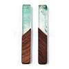Transparent Resin & Walnut Wood Big Pendants RESI-ZX017-25-3