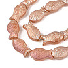 Frosted Glass Beads Strands GLAA-T023-40C-05-3