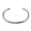 Non-Tarnish 304 Stainless Steel Simple Thin Cuff Bangles BJEW-P296-02P-6