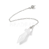 Natural Quartz Crystal Pointed Dowsing Pendulums AJEW-B020-05P-08-2