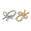 Bowknot CCB Plastic Round Beads Stretch Rings for Women RJEW-S412-05A-3