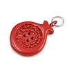 Button 304 Stainless Steel Enamel Pendants SA-CBAE390-01B-2