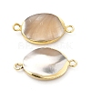 Natural Trochid Shell Connector Charms PEAR-P004-55LG-3