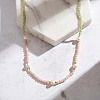 Natural Freshwater Pearl & 925 Sterling Silver Beaded Necklaces for Women NJEW-G154-04G-4