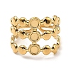 304 Stainless Steel Open Cuff Ring Findings RJEW-Z018-10G-2