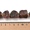 Raw Rough Natural Rhodonite Beads Strands G-Z087-B13-5