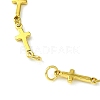 304 Stainless Steel Cross Link Chains Bracelet Making AJEW-TA00006-2