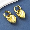 Nuggets Brass Hoop Earrings for Women EJEW-U057-06B-01G-2