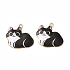 Alloy Enamel Pendants ENAM-M046-11G-A-2