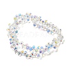 AB Color Plated Electroplate Transparent Glass Beads Strands EGLA-M030-01A-AB01-2