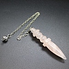 Natural Rose Quartz Dowsing Pendulum Big Pendants PW-WG71136-04-1