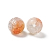 Transparent Crackle Glass Beads GLAA-P029-02-2