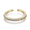 Adjustable Brass Micro Pave Clear Cubic Zirconia Cuff Rings LS-ZIRC-Z002-11G-3
