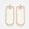 Smooth Surface Alloy  2-Loop Link Pendants PALLOY-T067-54MG-2