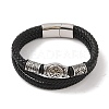 Braided Microfiber Leather Multi-strand Bracelets BJEW-B096-02A-1