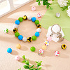 54Pcs 9 Styles Round Food Grade Eco-Friendly Silicone Beads SIL-TA0002-63-7