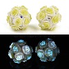 Acrylic Handmade Luminous Polymer Clay Rhinestone Beads CLAY-H003-07-2