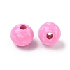 Valentine's Day Spray Painted & Printed Wood European Beads WOOD-L023-03B-2
