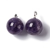 Natural Amethyst Pendants G-G926-02P-05-2