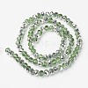Electroplate Transparent Glass Beads Strands EGLA-A034-T8mm-M06-2