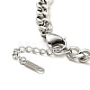 304 Stainless Steel Rectangle Link Bracelet with Cubic Zirconia for Women BJEW-P273-05A-EB-4