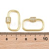 Brass Micro Pave Cubic Zirconia Screw Carabiner Lock Charms FIND-WH0518-96A-G-3