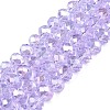 Electroplate Glass Beads Strands X-EGLA-A044-T8mm-B17-1