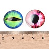 Half Round/Dome Dragon Eye Printed Glass Cabochons X-GGLA-A002-20mm-AB-3