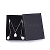 Shell Pearl Dangle Earring & Pendant Necklace Jewelry Sets SJEW-JS01038-8