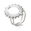 Tarnish Resistant 304 Stainless Steel Cuff Ring Findings X-PW-WG41752-02-1