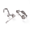 304 Stainless Steel Clip-on Earring Converters Findings STAS-O110-20P-3