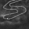 Tarnish Resistant 304 Stainless Steel Figaro Chain Necklace Making STAS-K168-03P-1