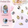 10Pcs 5 Colors Handmade Printed Porcelain Beads PORC-CJ0001-33-2