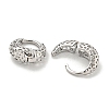 Thick Brass Hoop Earrings EJEW-L211-011N-P-2