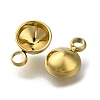 Ion Plating(IP) 304 Stainless Steel Pendant Cabochon Settings STAS-I310-27G-2