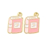 Golden Plated Alloy Enamel Pendants X-ENAM-Z017-12G-03-1