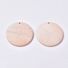Unfinished Blank Wood Pendants WOOD-WH0098-60A-1