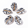Printed Natural Cowrie Shell Beads SSHEL-R047-01-B01-2