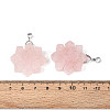 Natural Rose Quartz Pendants G-T144-12C-3