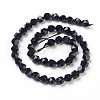 Natural Black Onyx Beads Strands G-K282-01B-2