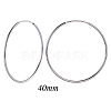 Anti-Tarnish Rhodium Plated 925 Sterling Silver Hoop Earrings Endless Unisex Small Hoop Earrings 40mm Gold Plating Huggie Hoop Earrings for Women Men JE1076A-05-2